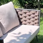 Sufragerie in aer liber cu Canapea, Fotoliu si Masuta de cafea dreptunghiulara - Dandelium Viadurini