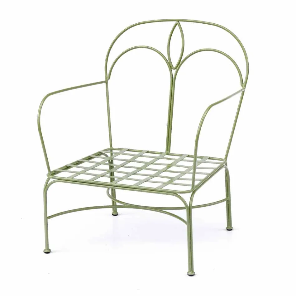 Lounge în aer liber cu structură de fier realizată manual Made in Italy - Melinda Viadurini