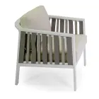 Lounge în aer liber din aluminiu alb și perne crem - Relaz Viadurini