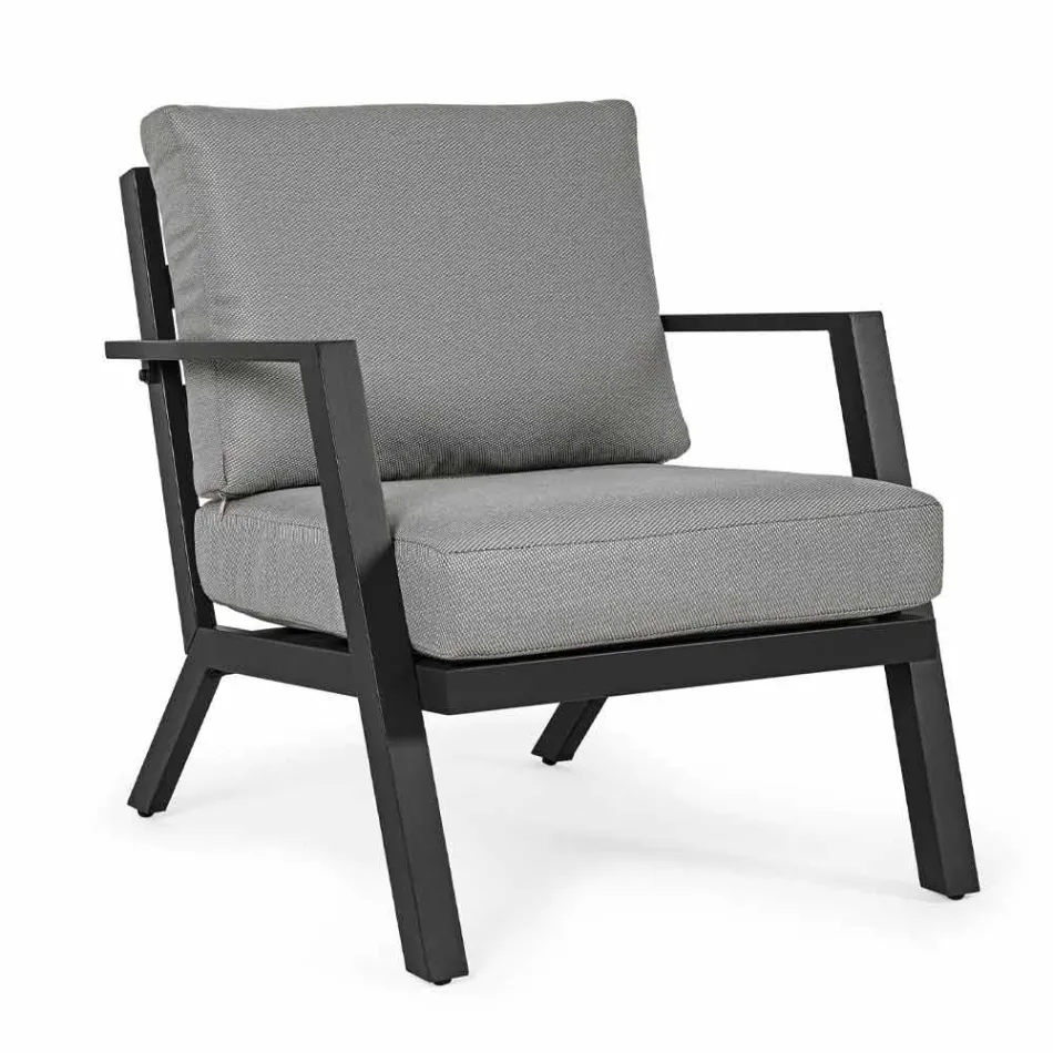 Lounge în aer liber din aluminiu cu perne acoperite în țesătură - Armonia Viadurini