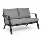 Lounge în aer liber din aluminiu cu perne acoperite în țesătură - Armonia Viadurini