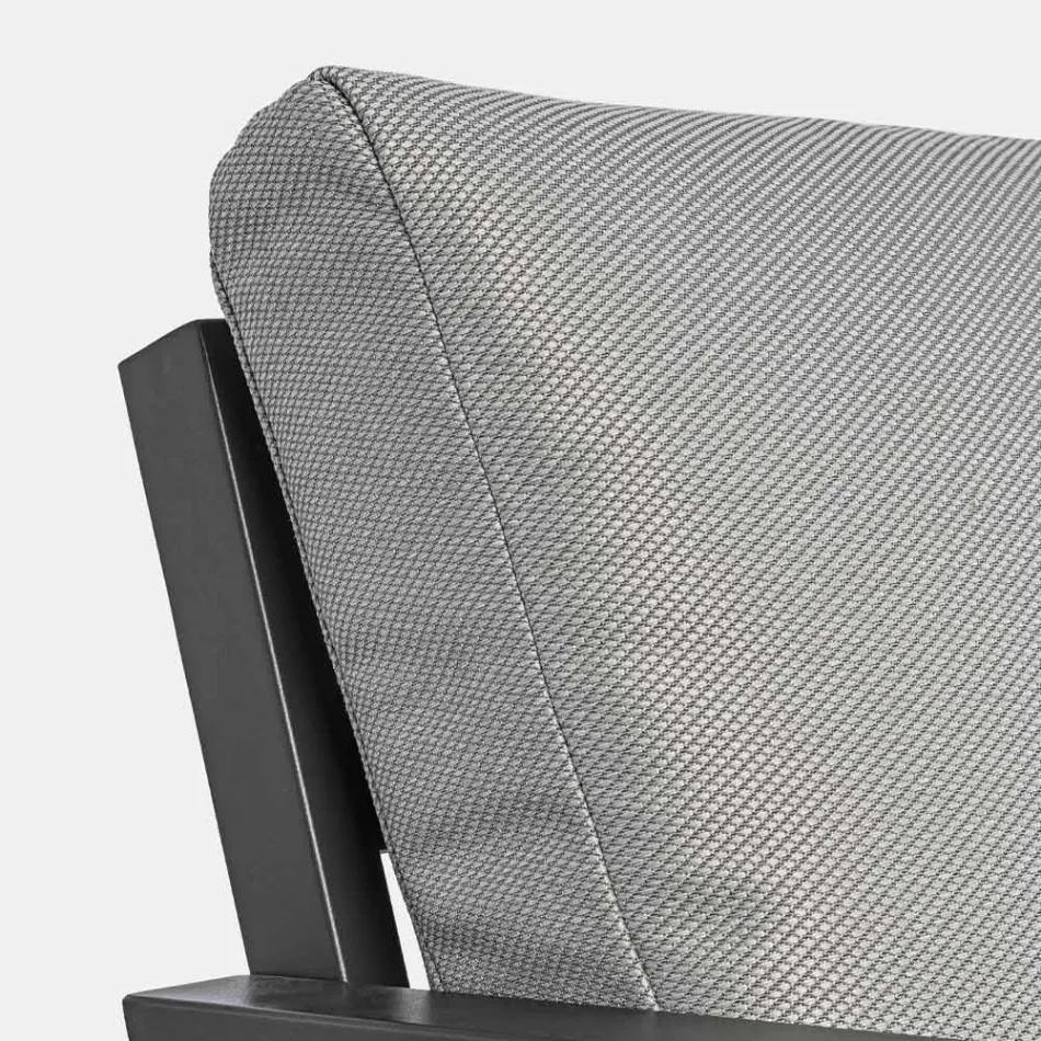 Lounge în aer liber din aluminiu cu perne acoperite în țesătură - Armonia Viadurini