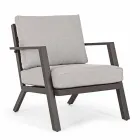 Lounge în aer liber din aluminiu cu perne acoperite în țesătură - Armonia Viadurini