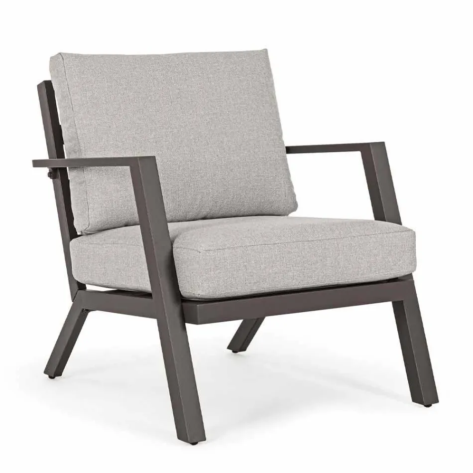 Lounge în aer liber din aluminiu cu perne acoperite în țesătură - Armonia Viadurini