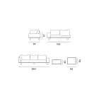 Lounge Exterior din Aluminiu Negru cu Masuta de Cafea Ceramica - Ghislain Viadurini