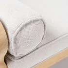 Lounge de exterior din tec natural și perne - Circe Viadurini