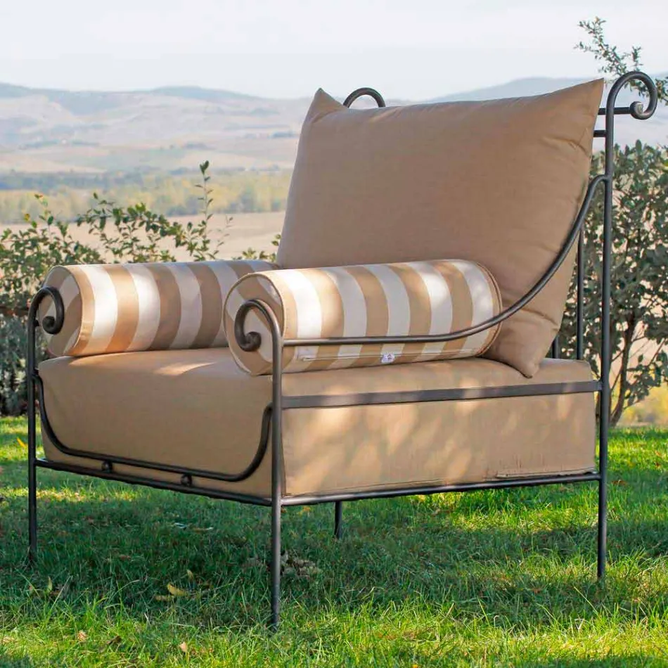 Lounge Artisan Garden cu structură de fier Made in Italy - Lisotto Viadurini