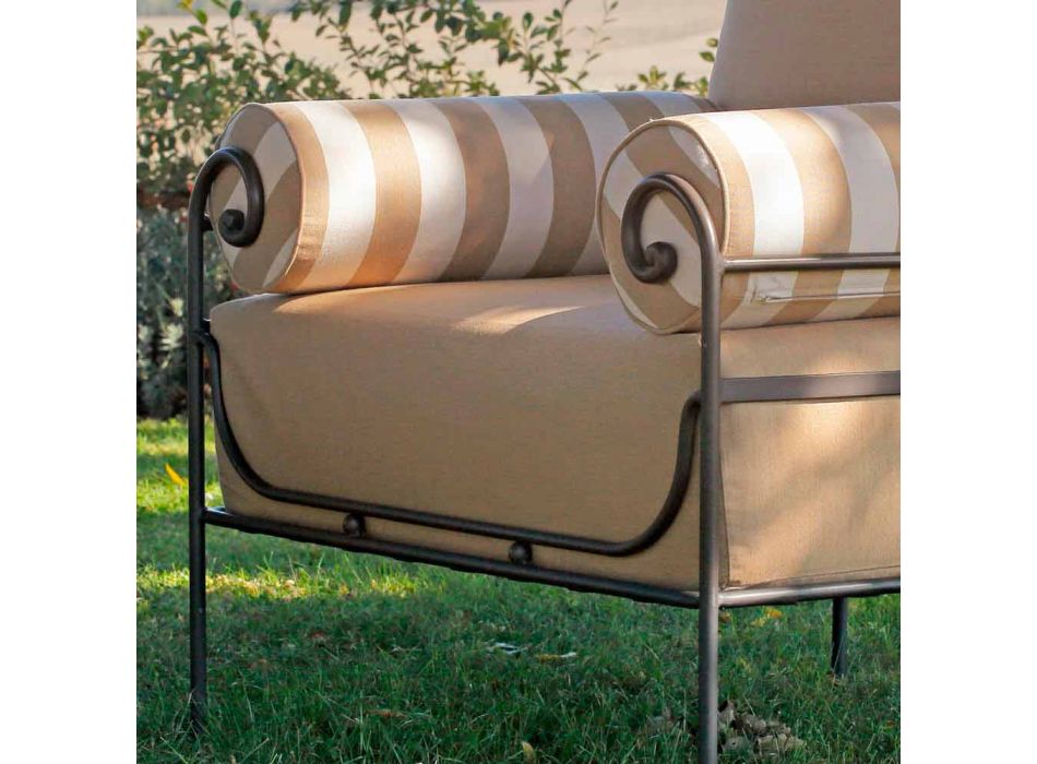 Lounge Artisan Garden cu structură de fier Made in Italy - Lisotto Viadurini