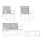 Salon de grădină cu 1 canapea, 2 fotolii și 1 măsuță de cafea - Plan Viadurini