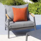 Garden Lounge cu 2 Fotolii, 1 Canapea și 1 Masă din Aluminiu - Minni Viadurini