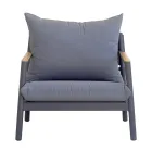 Garden Lounge cu 2 Fotolii, 1 Canapea și 1 Masă din Aluminiu - Minni Viadurini