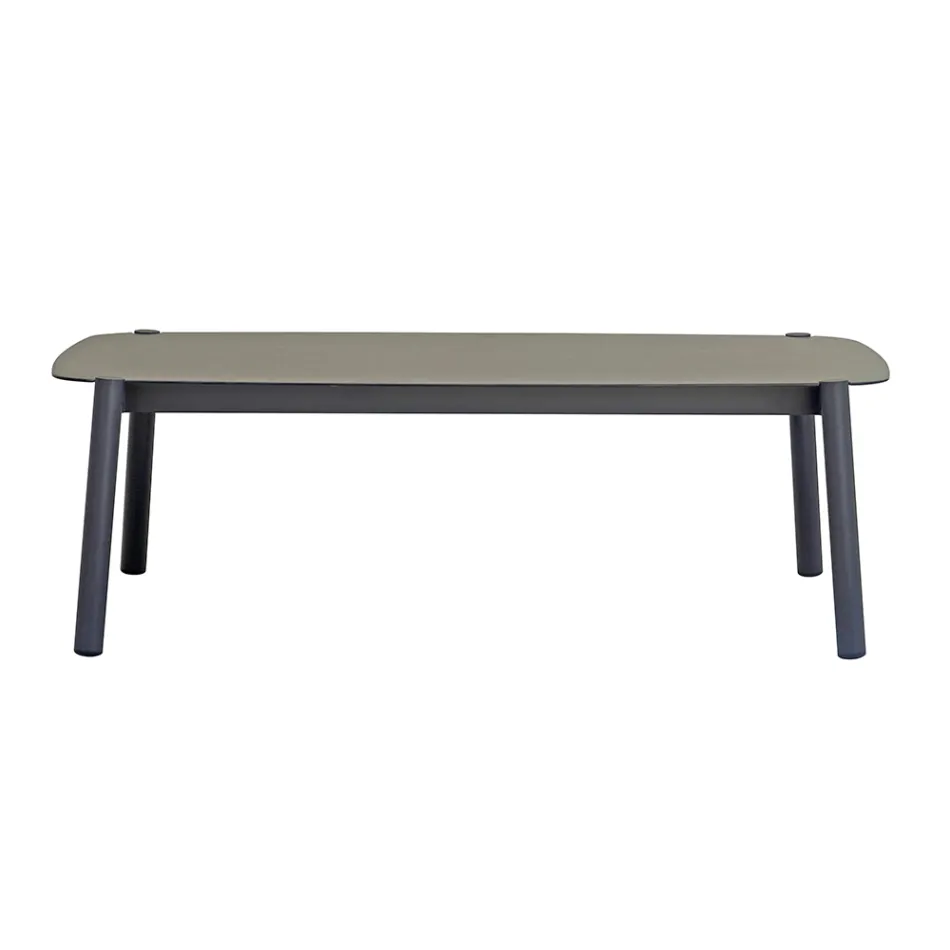 Garden Lounge cu 2 Fotolii, 1 Canapea și 1 Masă din Aluminiu - Minni Viadurini