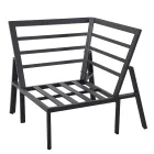 Lounge de grădină cu canapea și masă de cafea din aluminiu - etichetă Viadurini