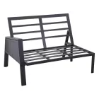 Lounge de grădină cu canapea și masă de cafea din aluminiu - etichetă Viadurini