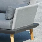 Lounge de grădină cu structură din aluminiu gri antracit - Fouquer Viadurini