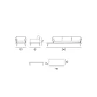 Lounge de grădină cu structură din aluminiu gri antracit - Fouquer Viadurini