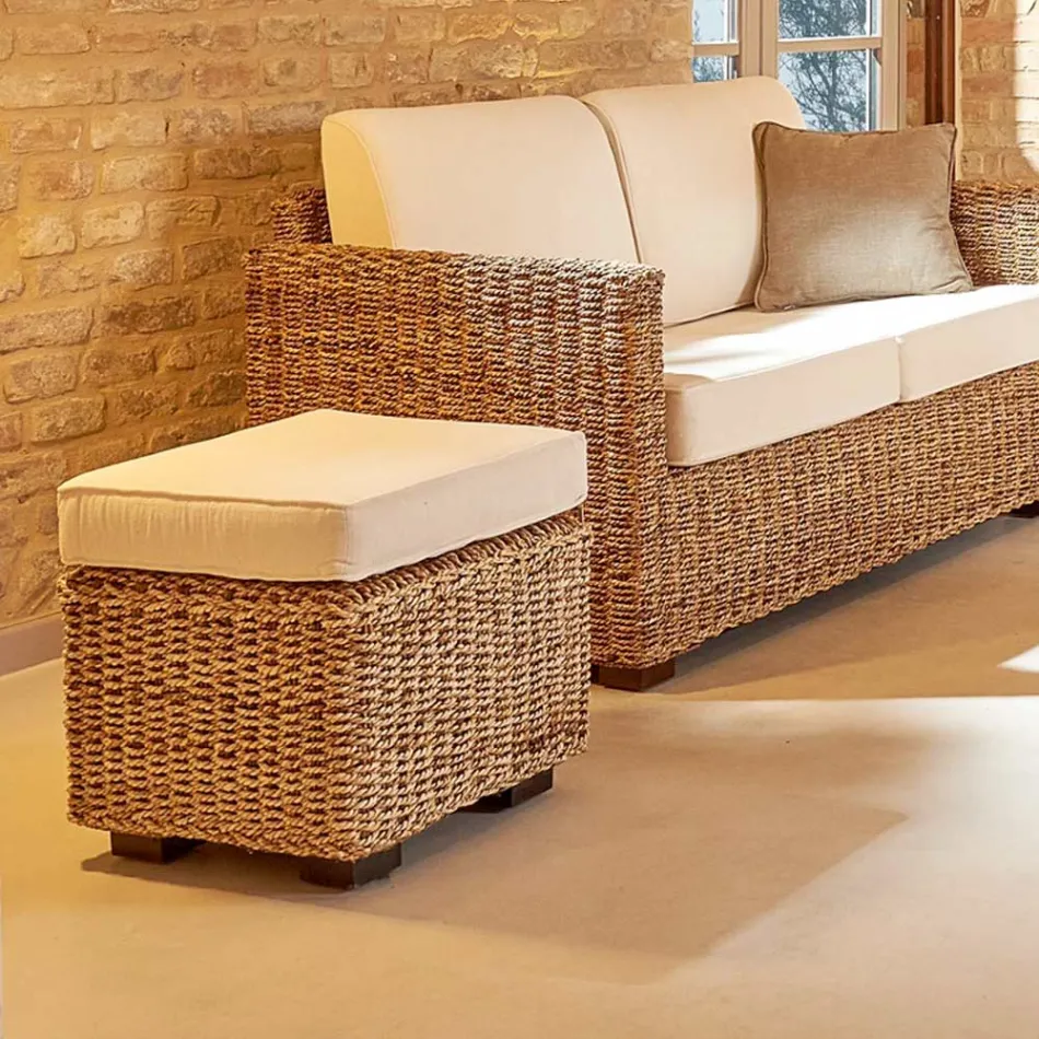Abaca Garden Lounge Complet cu Perne - Raziel Viadurini