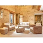Abaca Garden Lounge Complet cu Perne - Raziel Viadurini