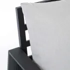 Garden Lounge cu design alb sau negru din aluminiu - Ploaia de lapte Viadurini