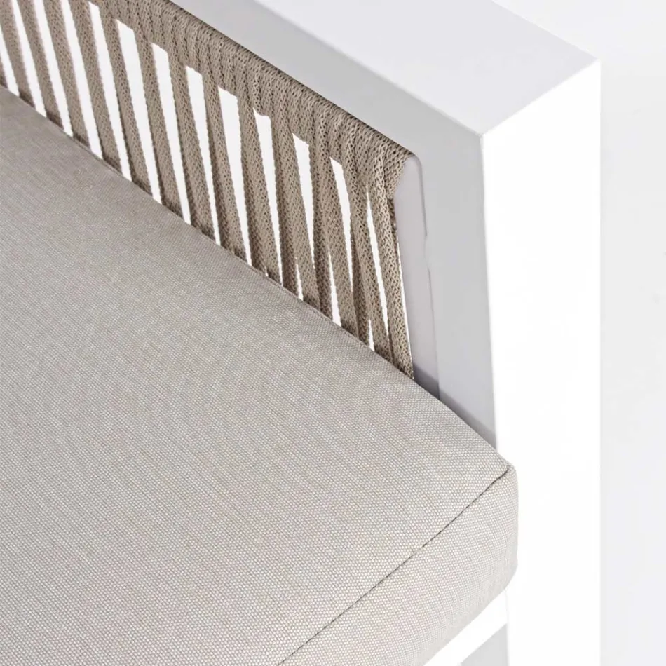 Garden Lounge cu design alb sau negru din aluminiu - Ploaia de lapte Viadurini