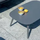 Set de mobilier de grădină tapițat cu aluminiu și frânghie Narin cu perne Viadurini