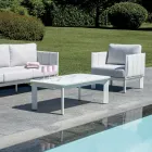 Set de mobilier de grădină tapițat cu aluminiu și material textil cu perne - Vetra Viadurini