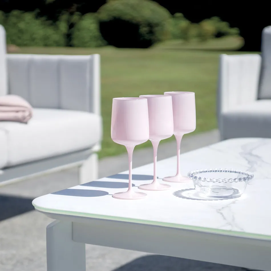 Set de mobilier de grădină tapițat cu aluminiu și material textil cu perne - Vetra Viadurini