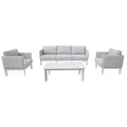 Set de mobilier de grădină tapițat cu aluminiu și material textil cu perne - Vetra Viadurini