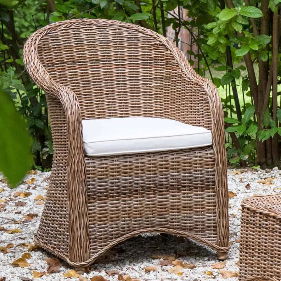 Salon de gradina din Aluminiu si Tesut Polyrattan - Melina Viadurini
