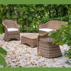 Salon de gradina din Aluminiu si Tesut Polyrattan - Melina Viadurini