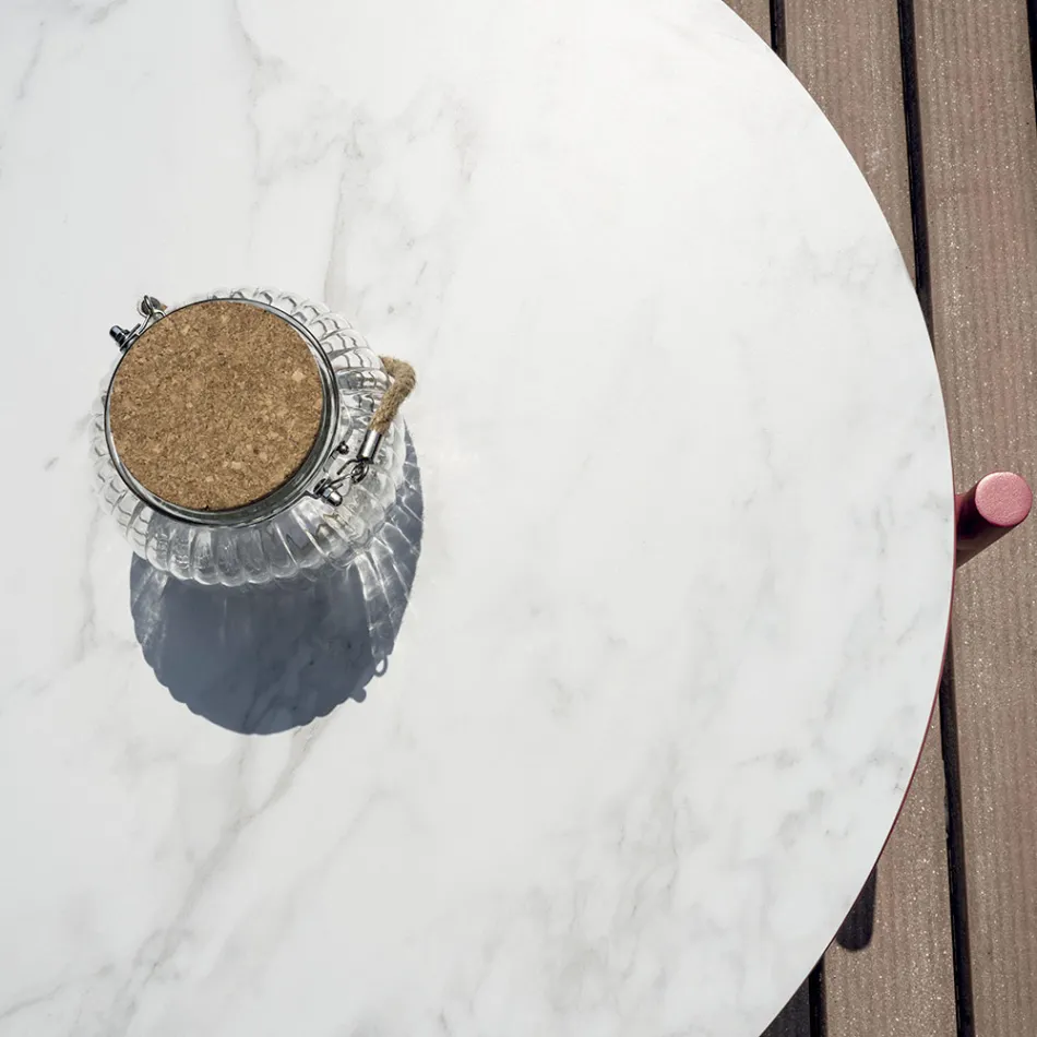 Sufragerie de grădină din aluminiu roșu sau verde - Regalrise Viadurini