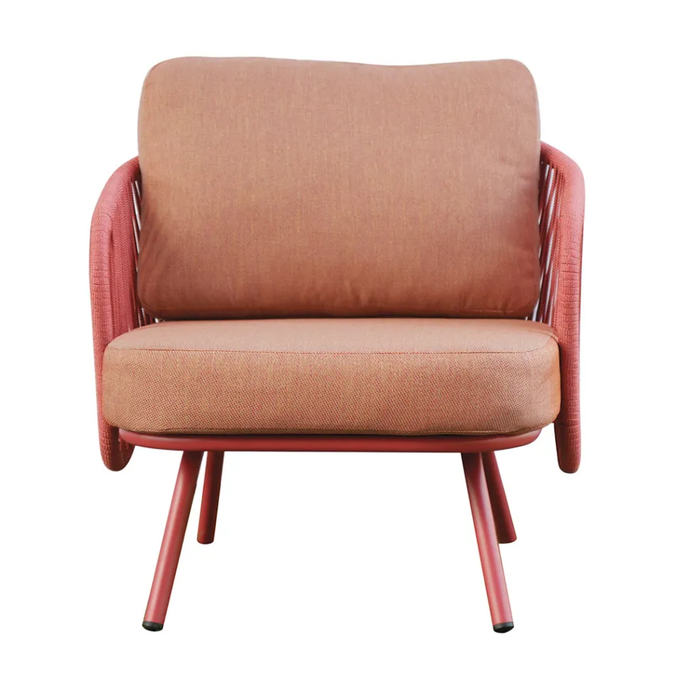 Sufragerie de grădină din aluminiu roșu sau verde - Regalrise Viadurini