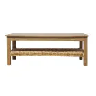 Set de mobilier de grădină din lemn cu ratan și perne detașabile - Silvara Viadurini