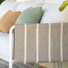 Salon de grădină din metal galvanizat și perne din țesătură - Sognando Viadurini