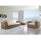 Lounge de grădină din Polyrattan țesut manual - Yoko Viadurini