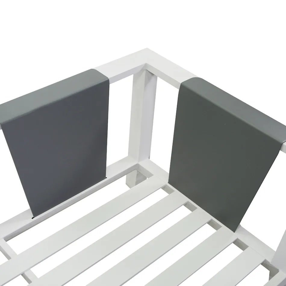 Lounge de grădină realizat din aluminiu - pasteluri Viadurini