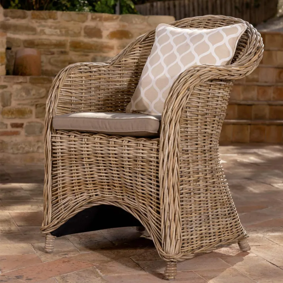 Lounge în aer liber în Kubù gri cu perne de scaun - Nazgul Viadurini