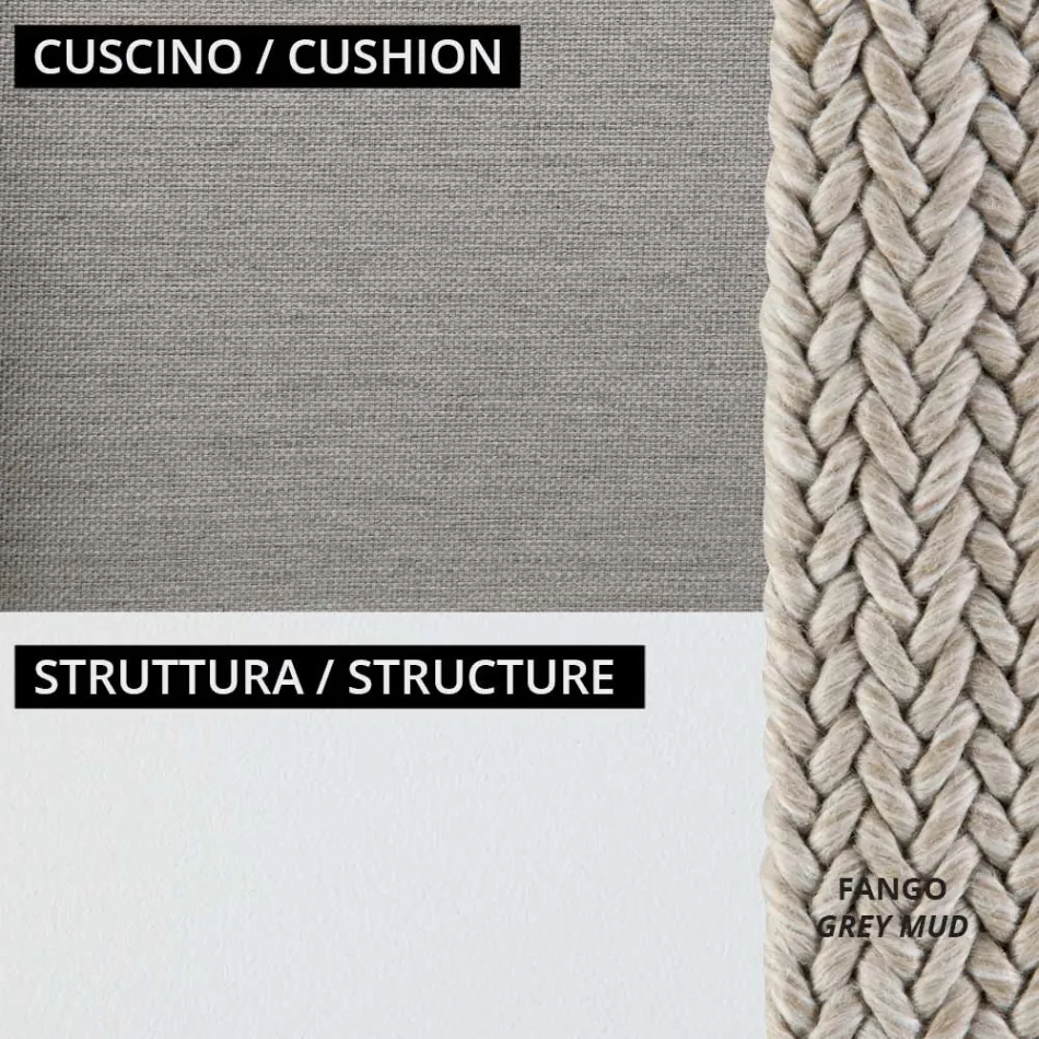 Lounge de gradina cu fotolii si canapea metalica Made in Italy - Prato Viadurini