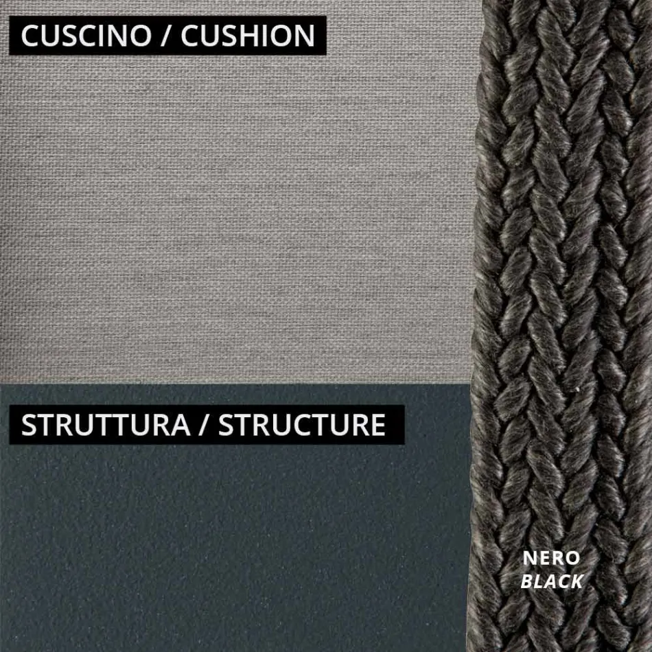 Lounge de gradina cu fotolii si canapea metalica Made in Italy - Prato Viadurini