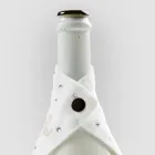 Tava de scurgere de in alb sau negru cu broderie si cristale 2 bucati - Salvino Viadurini