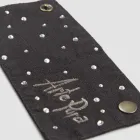 Tava de scurgere de in alb sau negru cu broderie si cristale 2 bucati - Salvino Viadurini