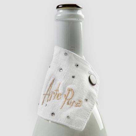 Tava de scurgere de in alb sau negru cu broderie si cristale 2 bucati - Salvino Viadurini