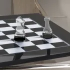 Tabla de șah modernă din plexiglas alb sau negru, fabricată în Italia - Checkmate Viadurini