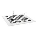 Tabla de șah modernă din plexiglas alb sau negru, fabricată în Italia - Checkmate