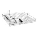 Tablă de șah transparentă din plexiglas cu sertar, fabricată în Italia - Miriam