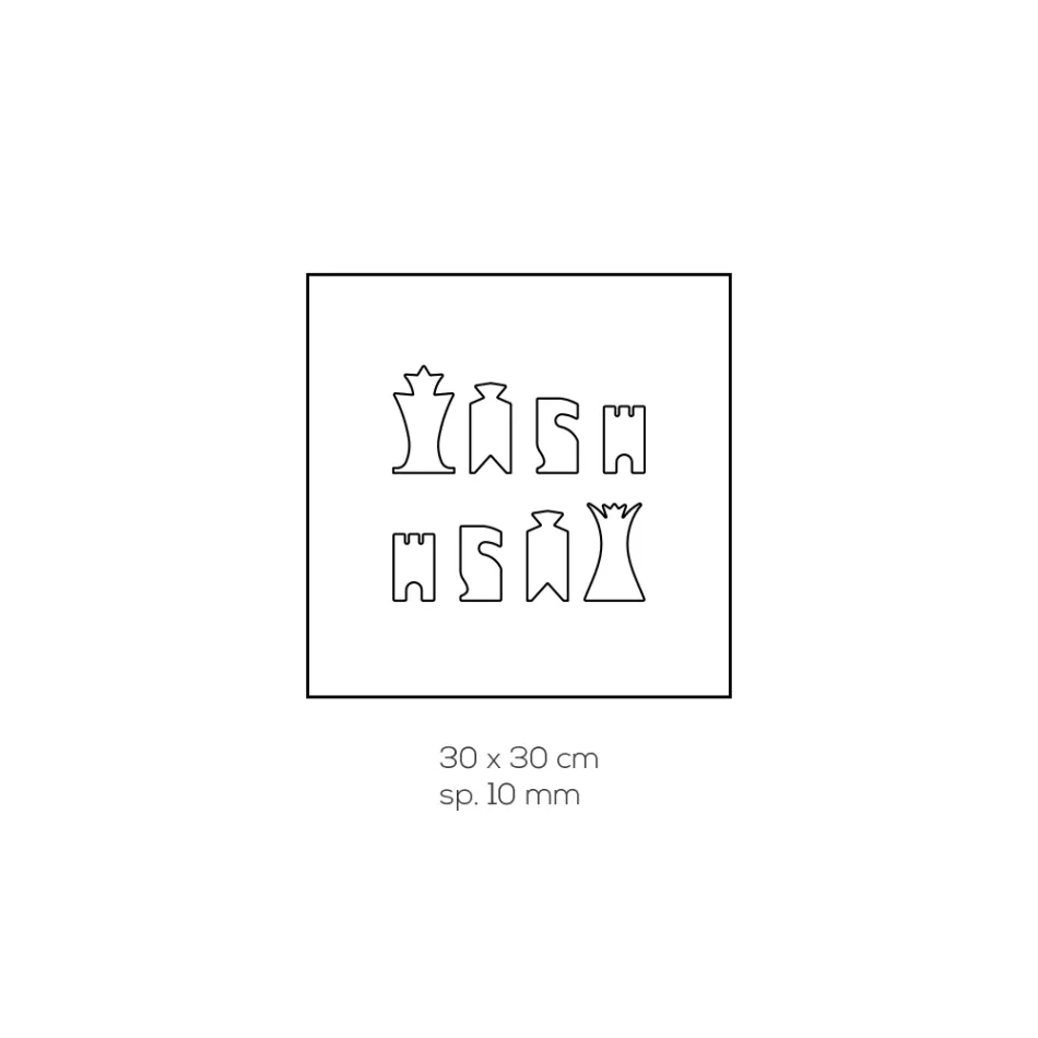 Tabla de sah pentru Sah si Lady din Cristal Acrilic Made in Italy - Smanto Viadurini