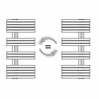 Încălzitor de prosoape de baie cu design modern din oțel la 386 wați - păun Viadurini