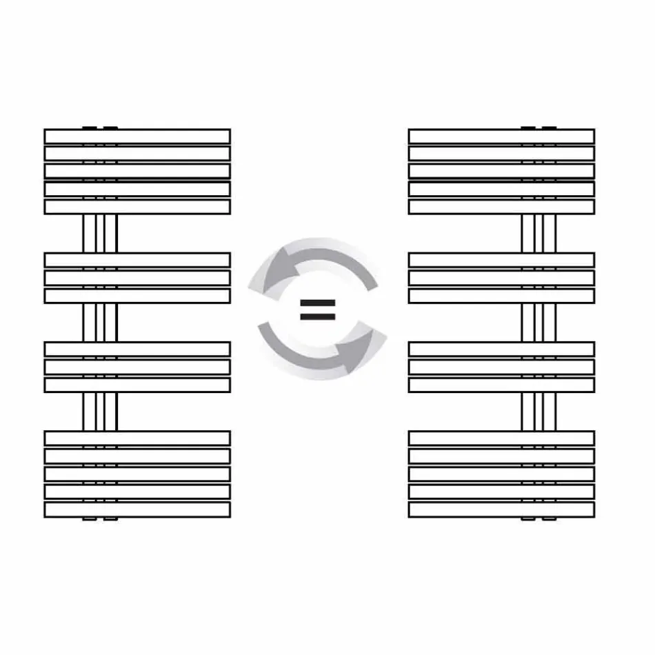 Încălzitor de prosoape de baie cu design modern din oțel la 386 wați - păun Viadurini