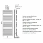 Încălzitor de prosoape hidraulice de baie cu design vertical în oțel 1013 W - Griffin Viadurini