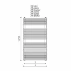 Încălzitor de prosoape hidraulice de baie cu design vertical în oțel 1013 W - Griffin Viadurini